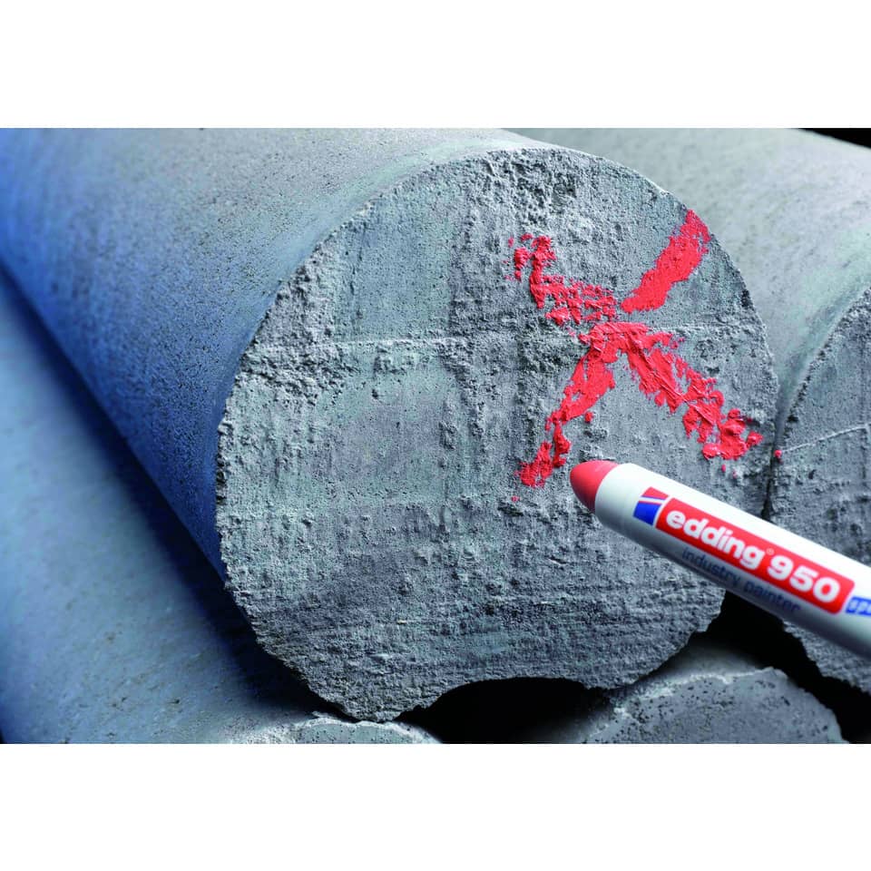 Marcatore a cera edding 950 punta conica 10 mm nero 4-950001