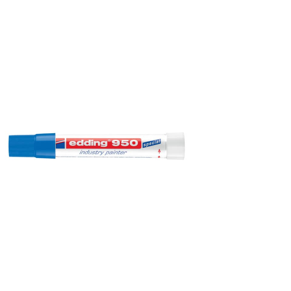 Marcatore a cera edding 950 punta conica 10 mm blu 4-950003