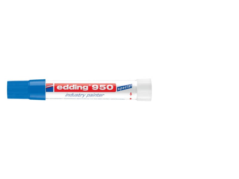 Marcatore a cera edding 950 punta conica 10 mm blu 4-950003