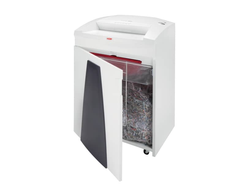 Distruggidocumenti uso moderato HSM SECURIO B35 - P-4 - 130 L - taglio a frammenti 4,5x30 mm - bianco - 1923111