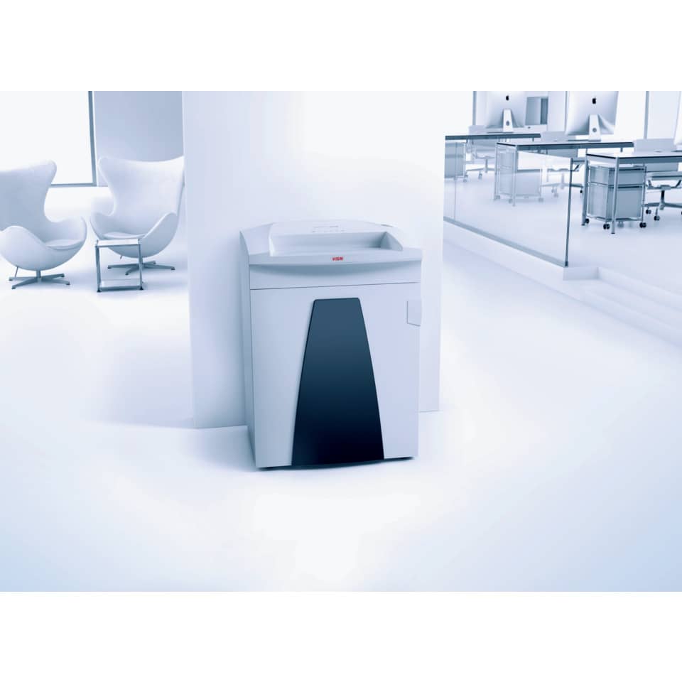 Distruggidocumenti uso moderato HSM SECURIO B35 - P-4 - 130 L - taglio a frammenti 4,5x30 mm - bianco - 1923111