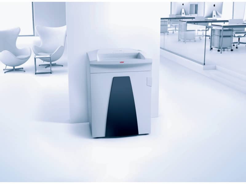 Distruggidocumenti uso moderato HSM SECURIO B35 - P-4 - 130 L - taglio a frammenti 4,5x30 mm - bianco - 1923111