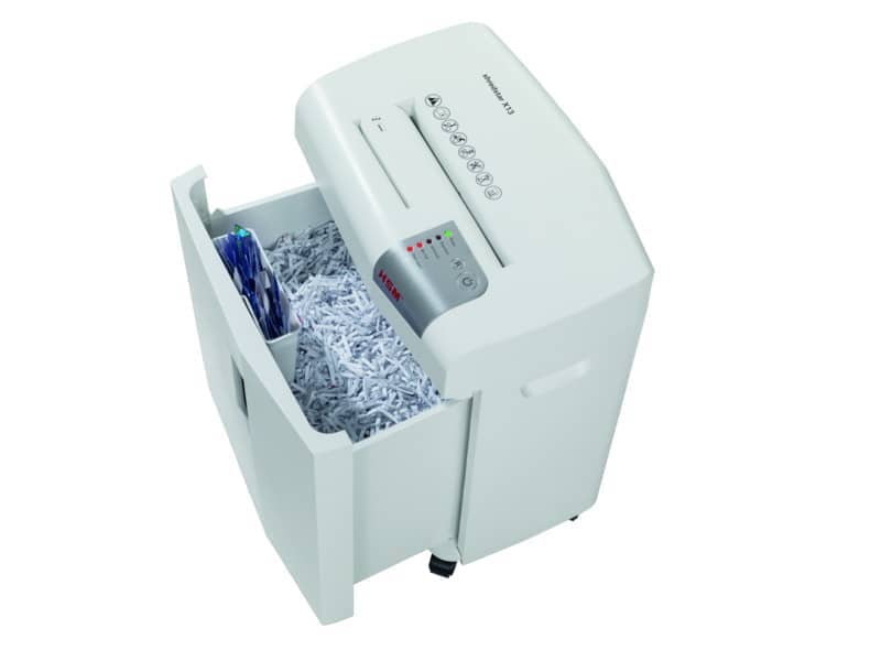 Distruggidocumenti uso moderato HSM SHREDSTAR X13 - P-4 - 23 L - taglio a frammenti 4x37 mm bianco/argento 1057121