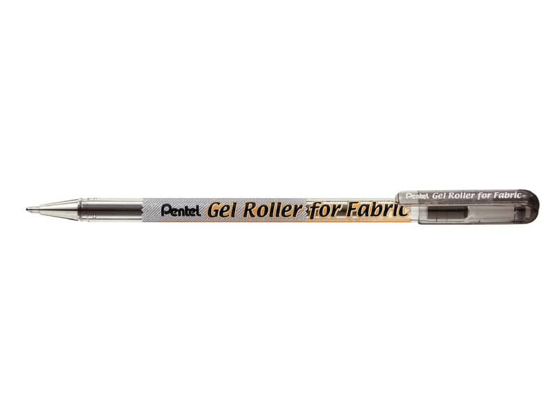 Roller gel Pentel permanente per tessuti 1 mm nero BN15-AO