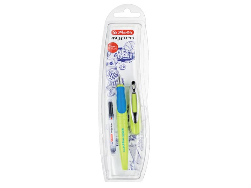 Penna stilografica Herlitz My.pen M giallo/blu 10999779