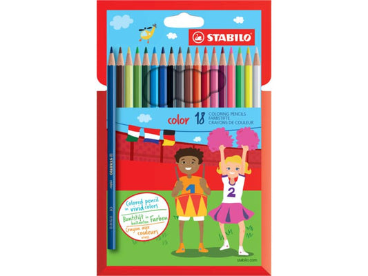 Matite colorate Stabilo Color assortiti Conf. 18 pezzi - 1918/77-01