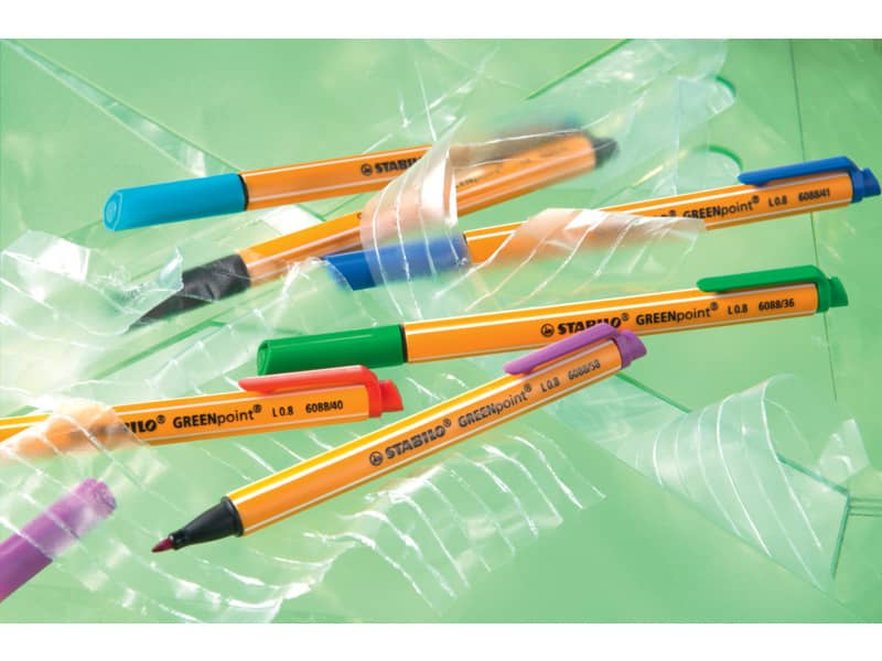 Penna con punta in fibra Stabilo GREENpoint 0,8 mm rosso 6088/40