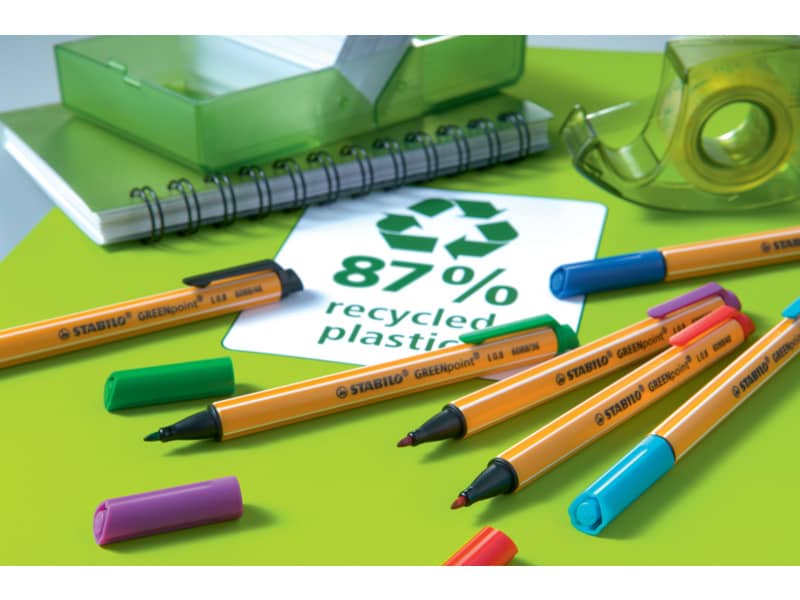 Penna con punta in fibra Stabilo GREENpoint 0,8 mm nero 6088/46