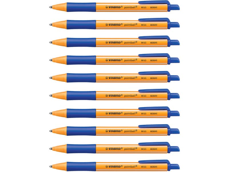 Penna a sfera a scatto Stabilo Pointball  0,5 mm blu 6030/41
