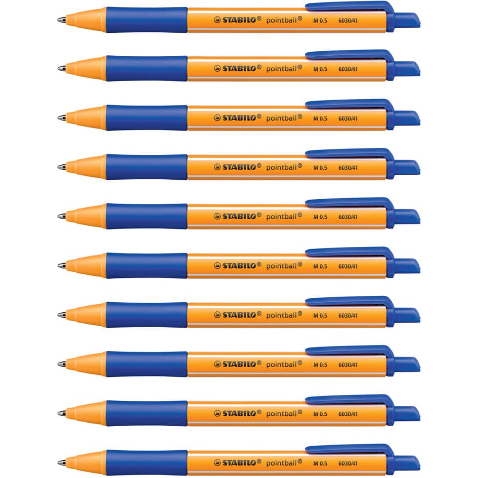 Penna a sfera a scatto Stabilo Pointball  0,5 mm blu 6030/41