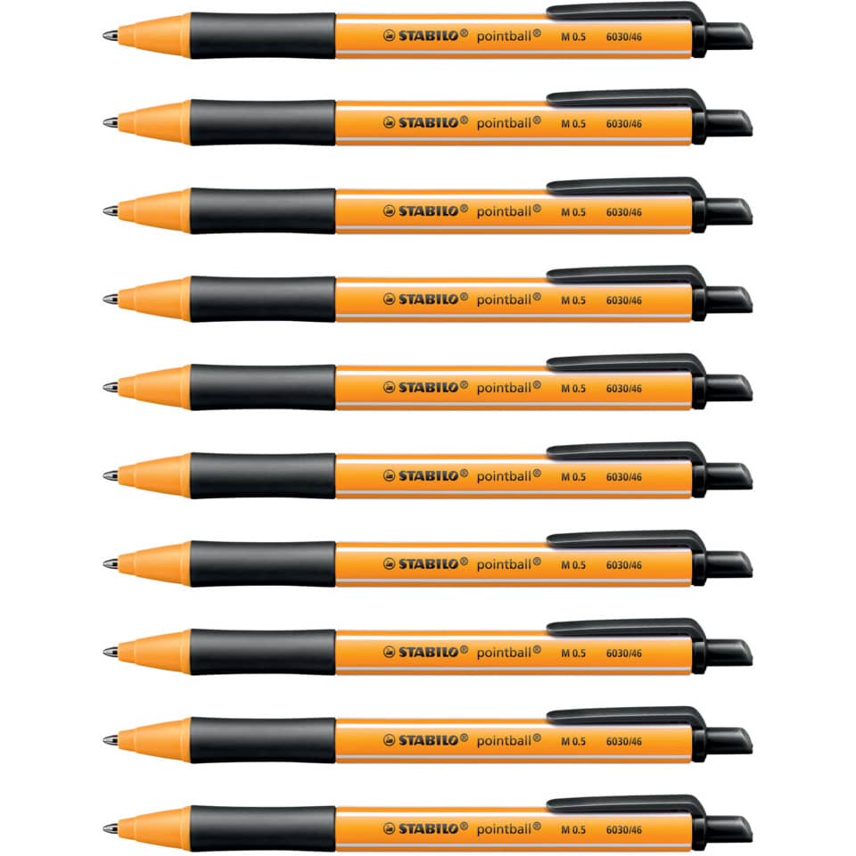 Penna a sfera a scatto Stabilo Pointball  0,5 mm nero 6030/46