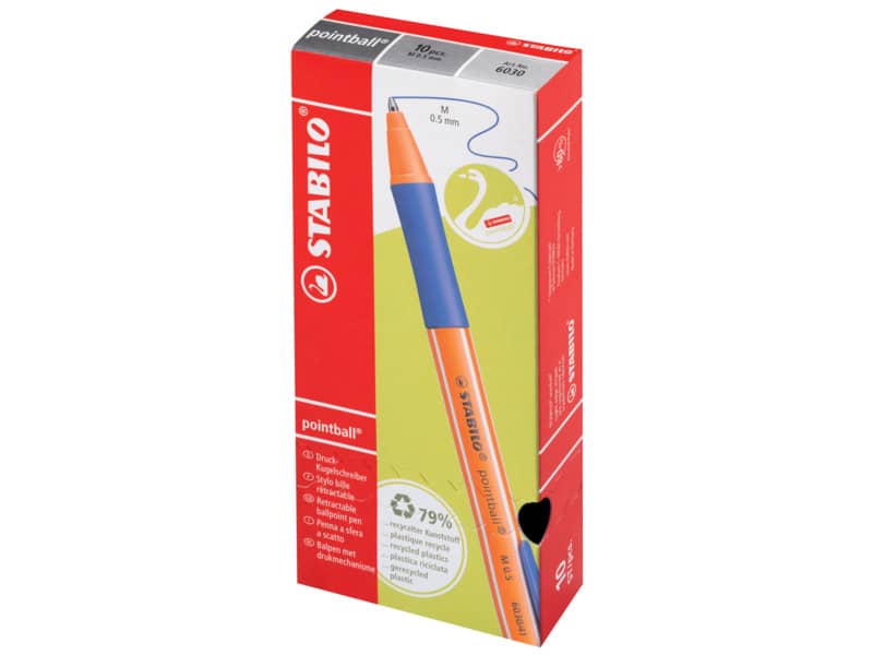 Penna a sfera a scatto Stabilo Pointball  0,5 mm blu 6030/41