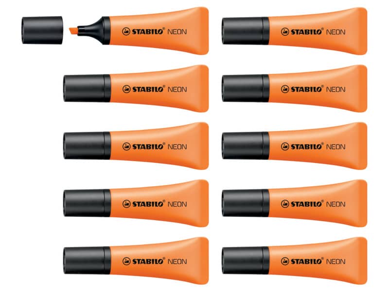 Evidenziatore Stabilo Neon 2-5 mm arancio 72/54