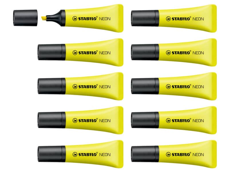 Evidenziatore Stabilo Neon 2-5 mm giallo  72/24