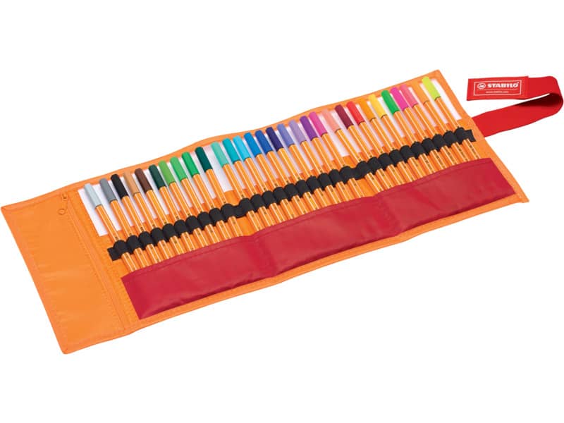 Fineliner Stabilo Point 88 0,4 mm assortiti 25 colori standard + 5 Neon rotolo da 30 - 8830-2