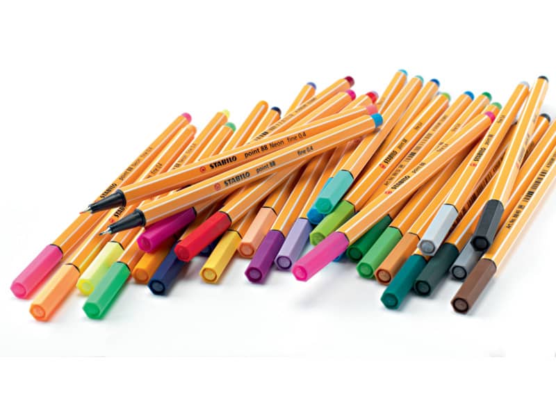 Fineliner Stabilo Point 88 0,4 mm assortiti 25 colori standard + 5 Neon rotolo da 30 - 8830-2