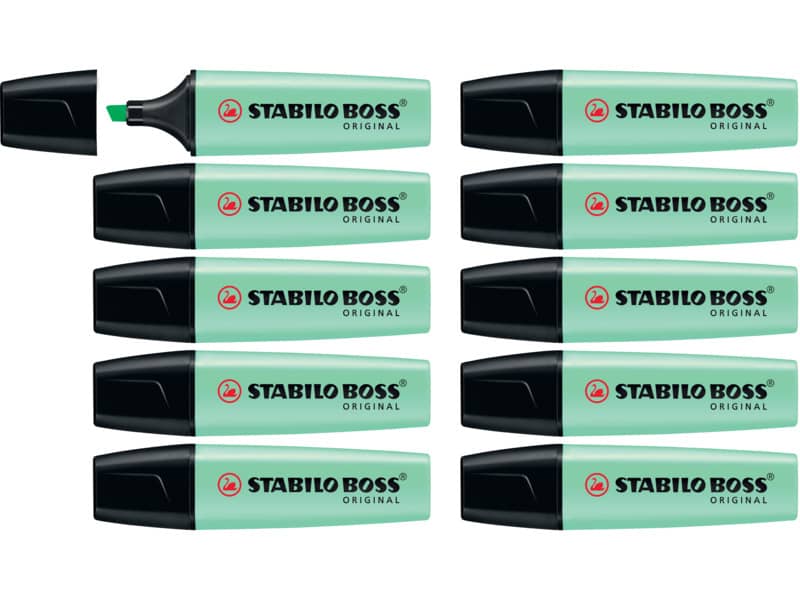 Evidenziatore Stabilo Boss Original Pastel 2-5 mm verde menta 70/116