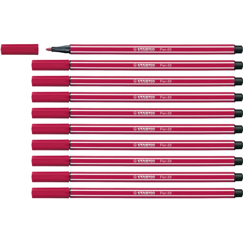 Pennarello Stabilo Pen 68 1 mm  rosso scuro - 68/50