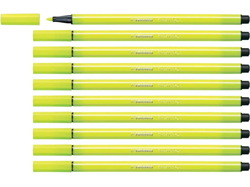 Pennarelli Stabilo Pen 68 1 mm  giallo fluo - 68/024