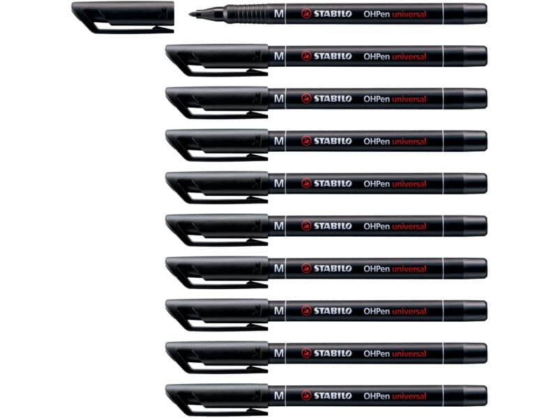 Penna Stabilo OHPen universal Medio (M) 1 mm nero 843/46