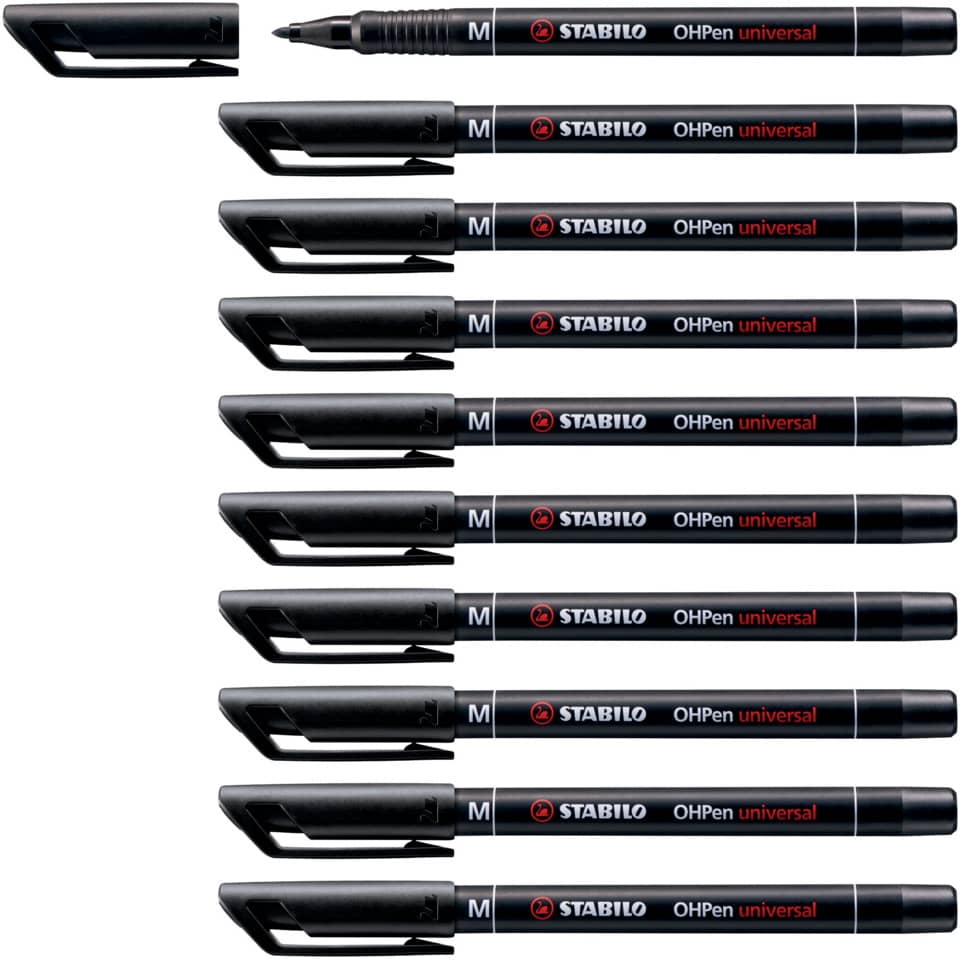Penna Stabilo OHPen universal Medio (M) 1 mm nero 843/46