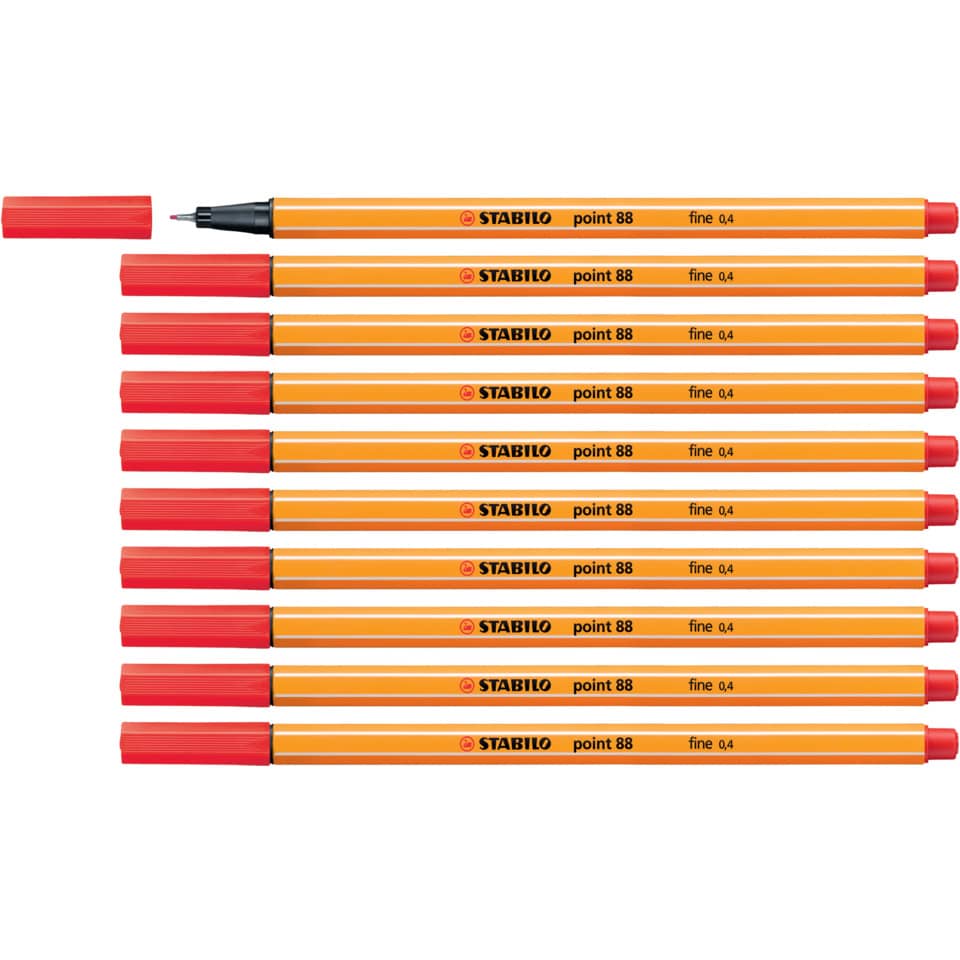 Fineliner Stabilo Point 88® 0,4 mm  rosso - 88/40