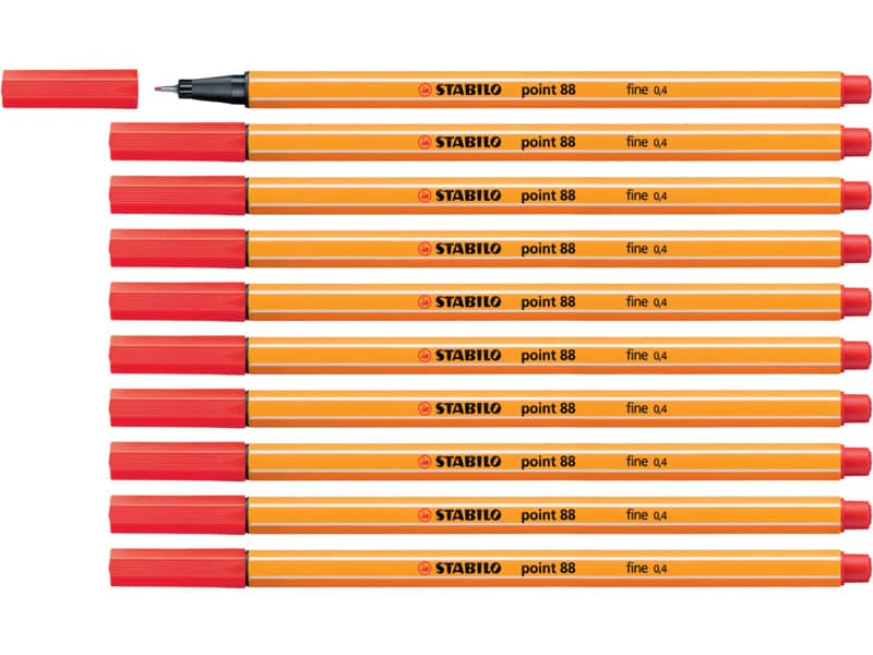 Fineliner Stabilo Point 88® 0,4 mm  rosso - 88/40