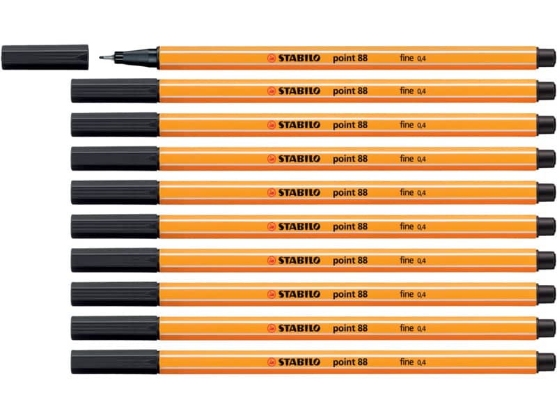 Fineliner Stabilo Point 88® 0,4 mm  nero - 88/46
