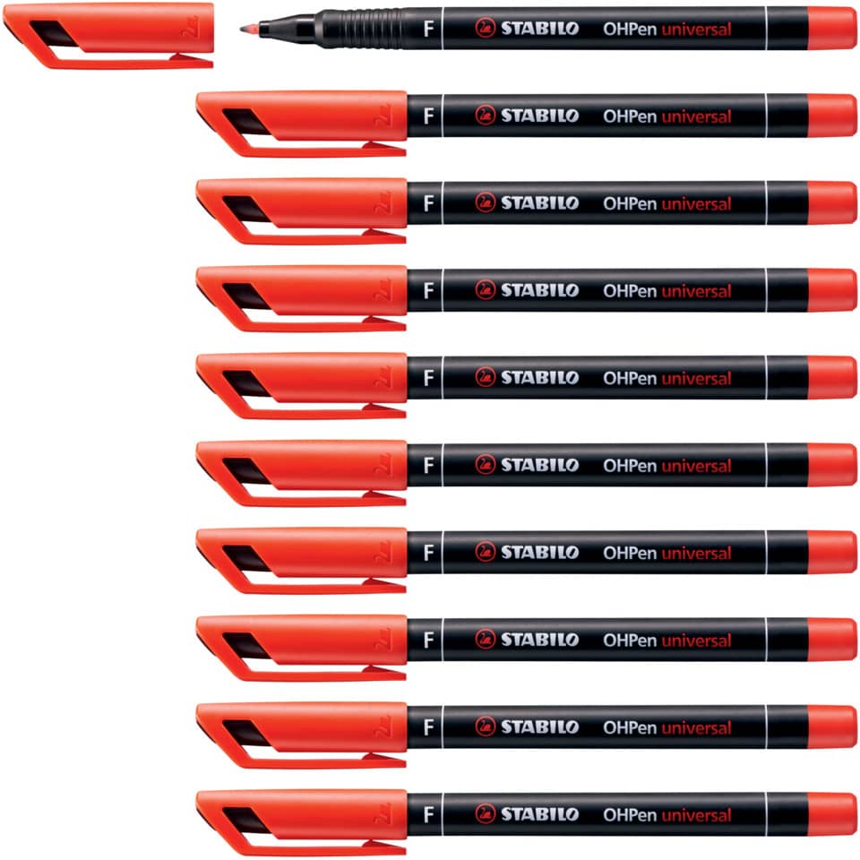 Penna Stabilo OHPen universal Fine (F) 0,7 mm rosso 842/40