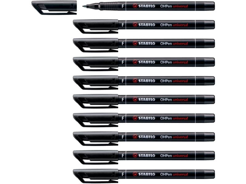 Penna Stabilo OHPen universal Fine (F) 0,7 mm nero 842/46