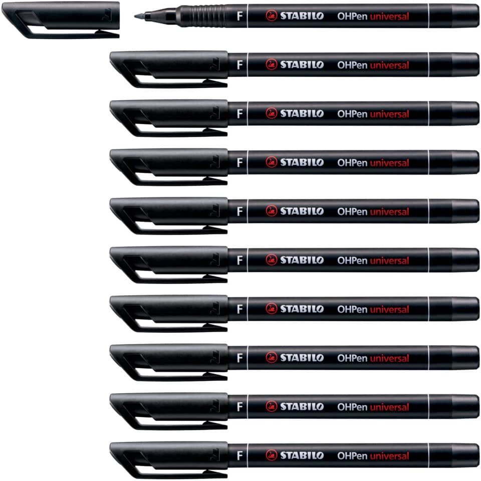 Penna Stabilo OHPen universal Fine (F) 0,7 mm nero 842/46