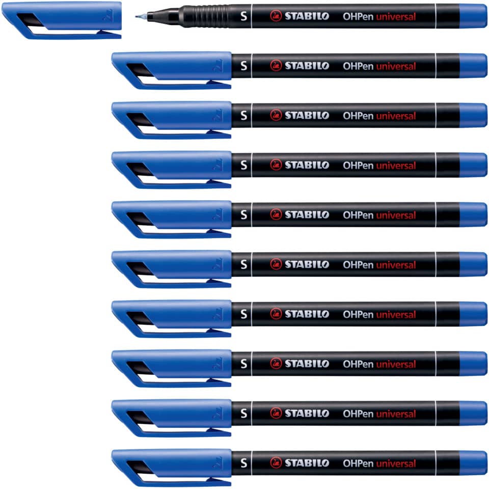 Penna Stabilo OHPen universal Superfine (S) 0,4 mm blu 841/41