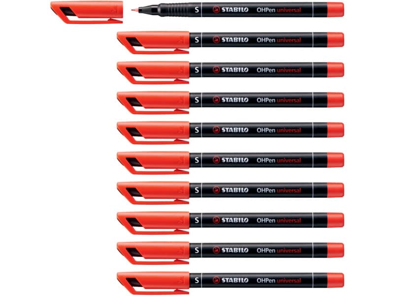 Penna Stabilo OHPen universal Superfine (S) 0,4 mm rosso 841/40