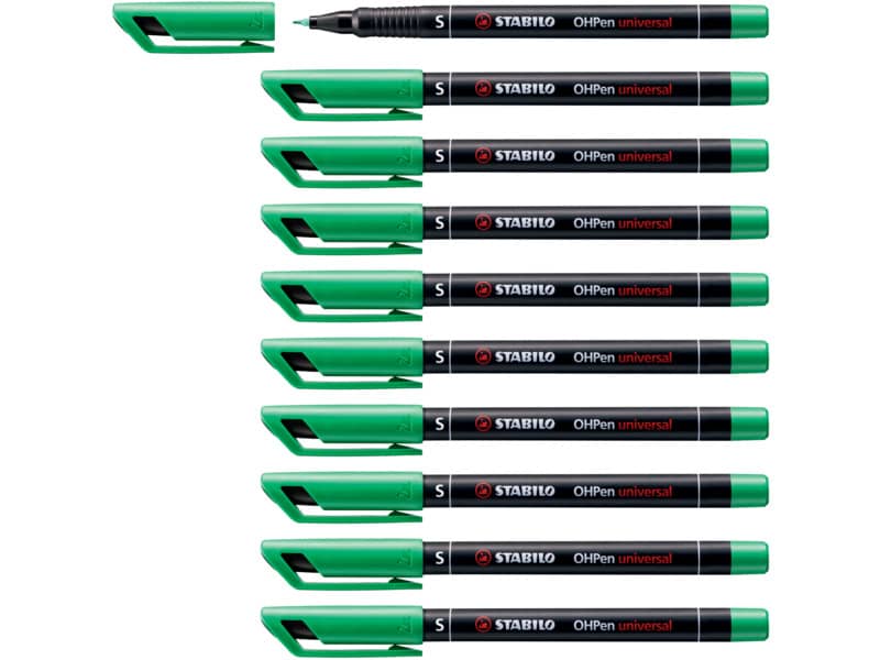 Penna Stabilo OHPen universal Superfine (S) 0,4 mm verde 841/36
