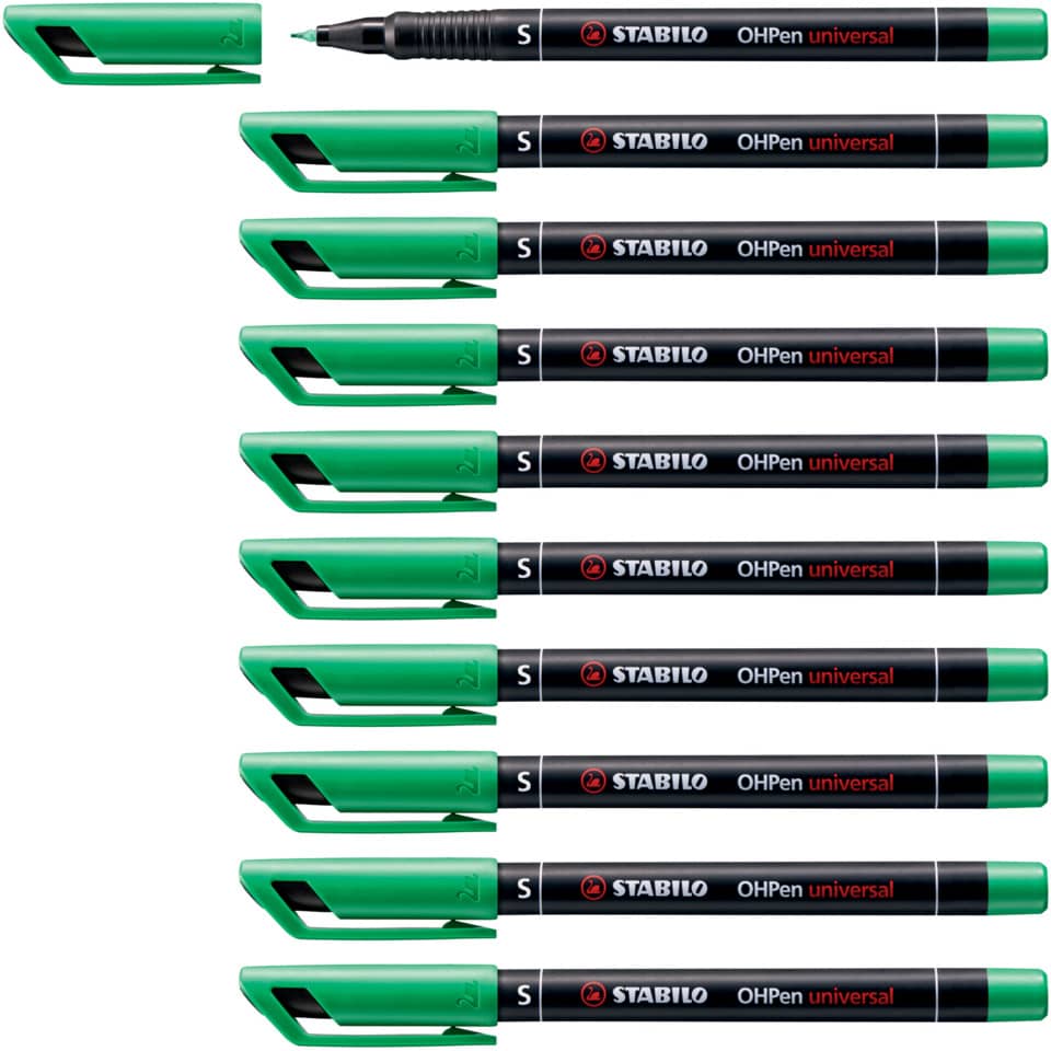 Penna Stabilo OHPen universal Superfine (S) 0,4 mm verde 841/36