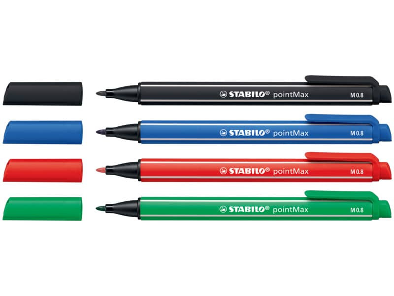 Fineliner Stabilo pointMax 0.8 mm carminio - 488/48