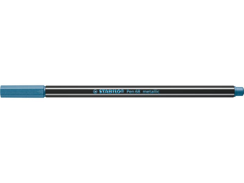 Pennarelli Stabilo Pen 68 metallic 1 mm  blu metallizzato - 68/841