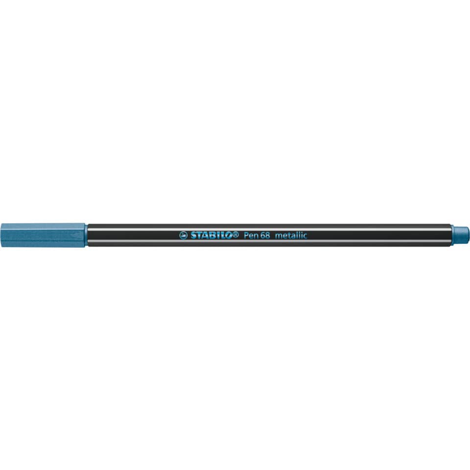 Pennarelli Stabilo Pen 68 metallic 1 mm  blu metallizzato - 68/841