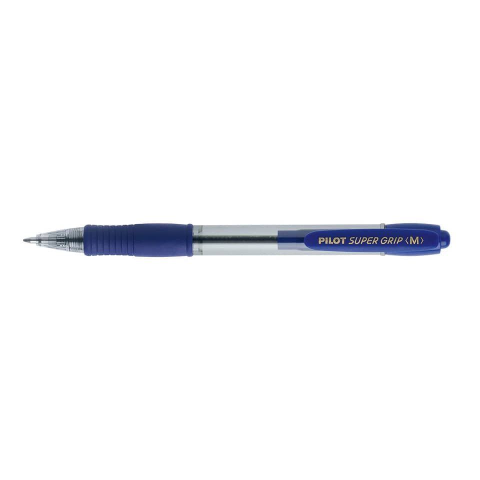 Penna a sfera a scatto Pilot BPGP Supergrip 1 mm blu 001441