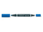 Marcatore doppia punta Staedtler Lumocolor permanent duo 348 0,6-1,5 mm blu - 348-3