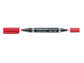 Marcatore doppia punta Staedtler Lumocolor permanent duo 348 0,6-1,5 mm rosso - 348-2