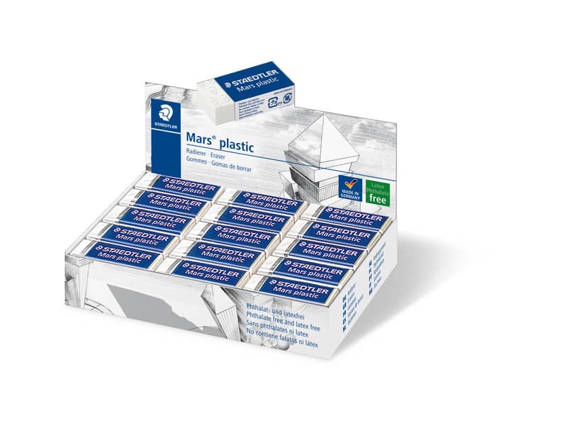 Gomma Staedtler Mars plastic 526 53 bianca mini 526 53