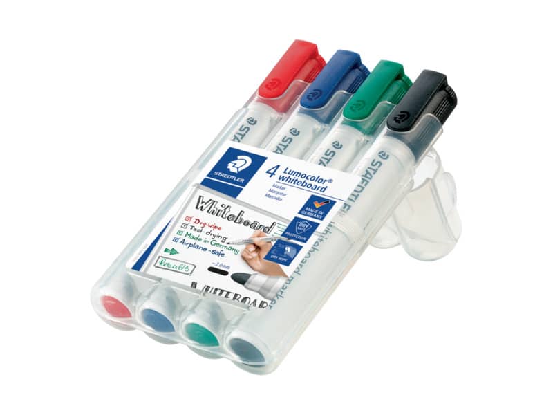 Marcatore per lavagne bianche Staedtler Lumocolor whiteboard marker 351 assortiti  astuccio da 4 pezzi - 351 WP4