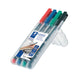 Penne a punta sintetica Staedtler Lumocolor permanent pen 318 F assortiti astuccio da 4 pezzi - 318 WP4