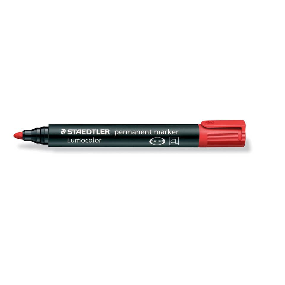 Marcatore permanente punta tonda Staedtler Lumocolor permanent marker 352 2 mm rosso - 352-2