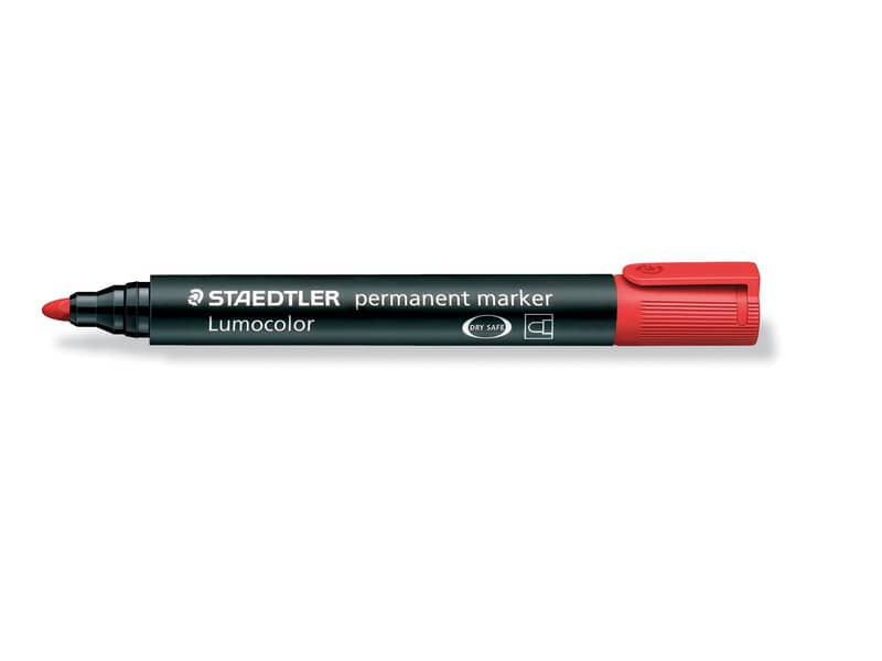 Marcatore permanente punta tonda Staedtler Lumocolor permanent marker 352 2 mm rosso - 352-2