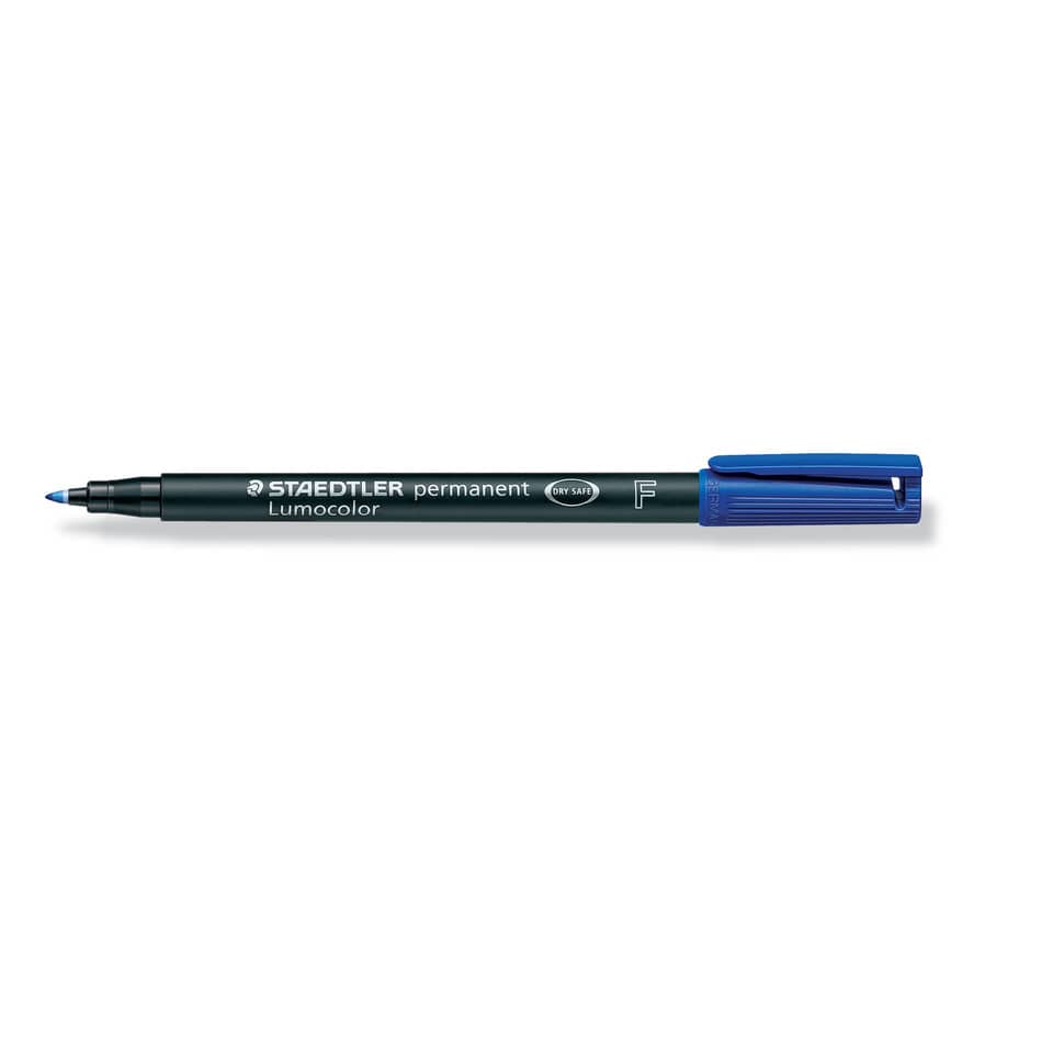 Penna a punta sintetica Staedtler Lumocolor permanent pen 318 F blu 318-3