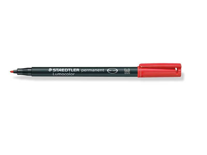 Penna a punta sintetica Staedtler Lumocolor permanent pen 317 M rosso 317-2