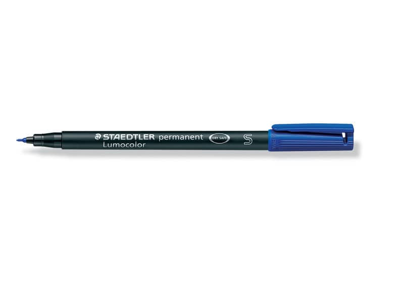 Penna a punta sintetica Staedtler Lumocolor permanent pen 313 S blu 313-3
