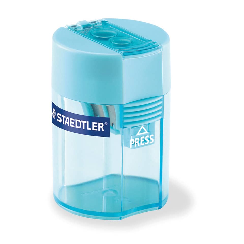Temperamatite con contenitore Staedtler Noris a 2 fori 512 006 cyan verde Tiffany - 512 006-37